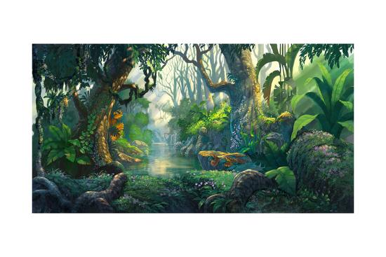 Fantasy Forest Background Illustration Painting Posters Noreefly Allposters Com