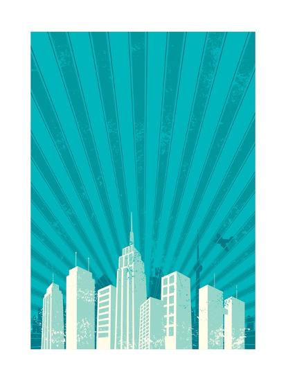 Vintage City Background  A4  Proportions Prints by Malchev 