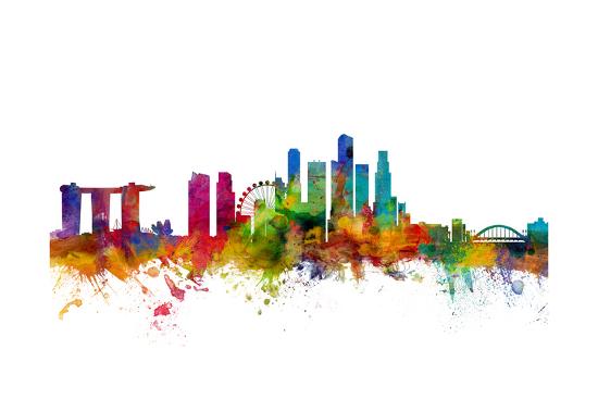 Singapore Skyline Prints Michael Tompsett Allposters Com