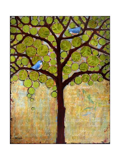 tree print birds boughs