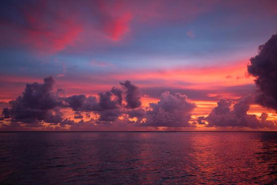Clouds Over The Pacific Ocean At Sunset Bora Bora Society Islands French Polynesia Photographic Print Allposters Com