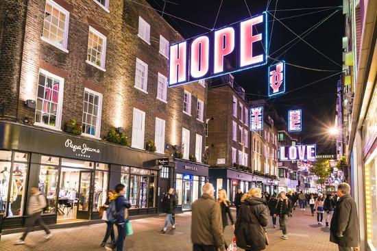 Alternative Festive Christmas Lights In Carnaby Street Soho Alternative Festive Christmas Lights In