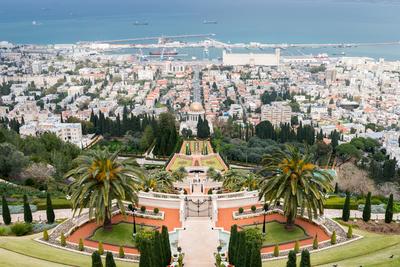 View Over The Bahai Gardens Haifa Israel Middle East Photographic Print Alexandre Rotenberg Allposters Com