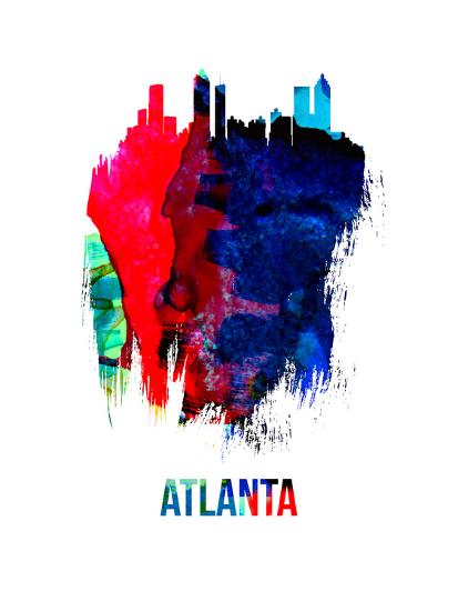 atlanta skyline brush stroke