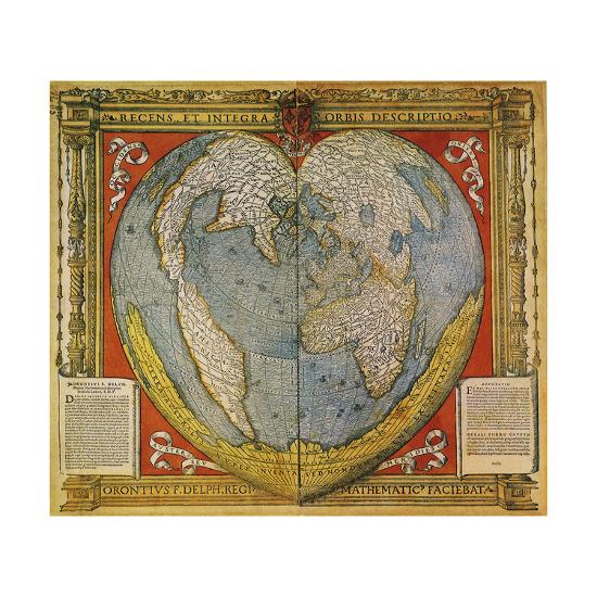 heart shaped world map