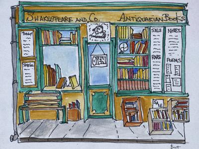 shakespeare bookstore seine along france paris famous lawrence richard