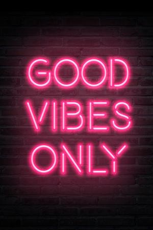 'Good Vibes Only - Pink Neon' Posters | AllPosters.com