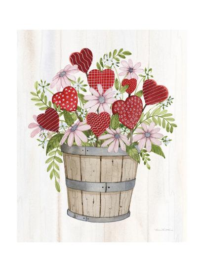rustic valentine bushel basket