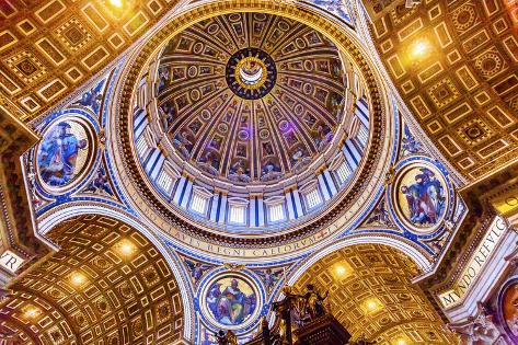'Michelangelo Dome, Saint Peter's Basilica, Vatican, Rome, Italy. Dome