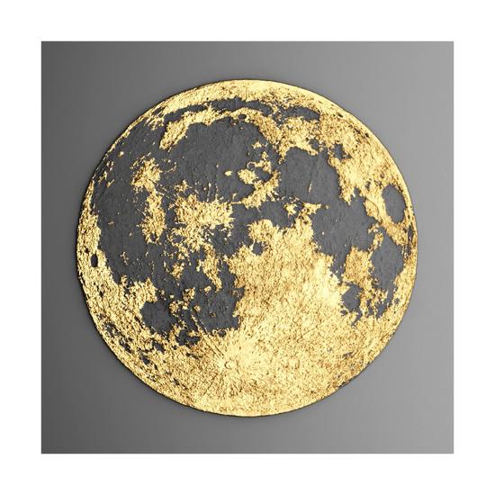 3D Wall Art Picture Modern Moon Gold Posters by deckorator at