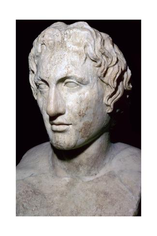 Bust of the Macedonian General Alexander the Great. Artist Lysippos