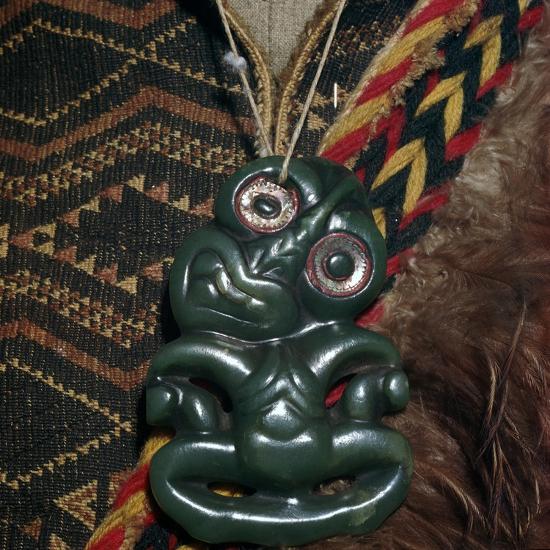 Protective Maori Tiki amulet, 19th century. Artist: Unknown Giclee ...