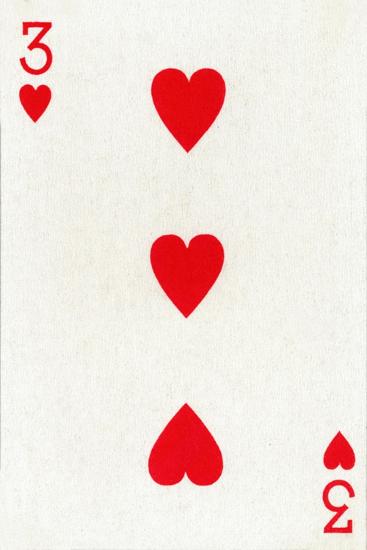 3 of Hearts from a deck of Goodall & Son Ltd. playing cards, c1940 ...