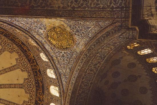 Blue Mosque Sultan Ahmet Mosque Interior Showing Decoration Istanbul 20th Century