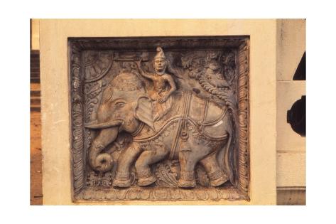 Guard Stone Figure At Entrance Of Buddhist Temple Sri Lanka 20th Century