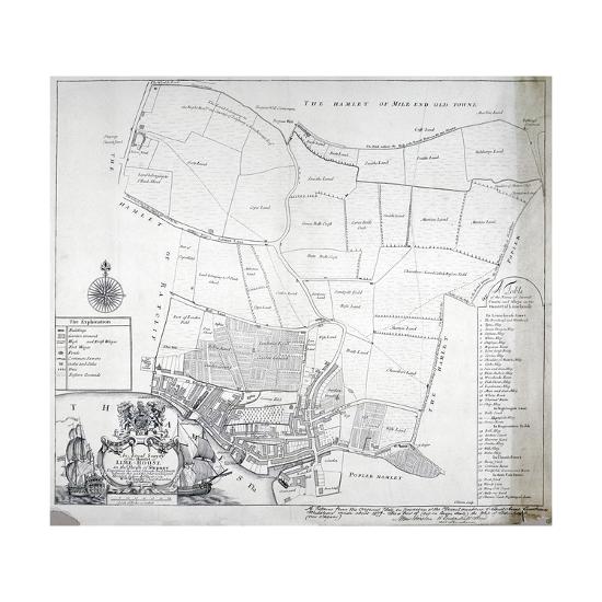 Map and table of Limehouse in the Parish of Stepney ...