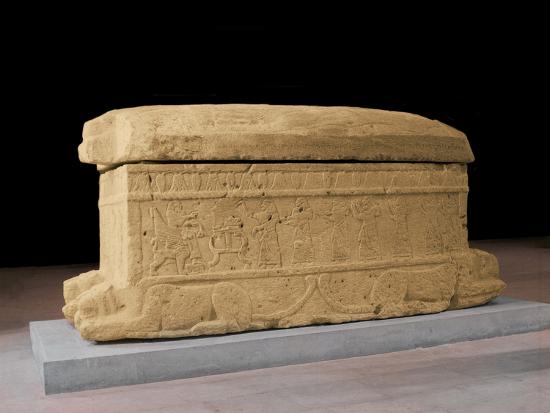 Limestone Sarcophagus Of King Ahiram Phoenician Lebanon C1000 BC 