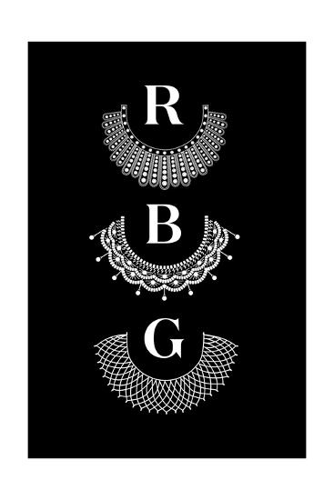 'Ruth Bader Ginsburg - RBG Collars' Print | AllPosters.com