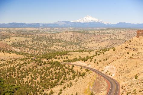 Highway 97 Road scenic near Madras, Eastern Oregon, USA Photographic Print by Stuart Westmorland 