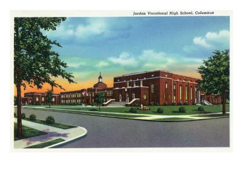 Columbus, Exterior View of the Jordan Vocational High School