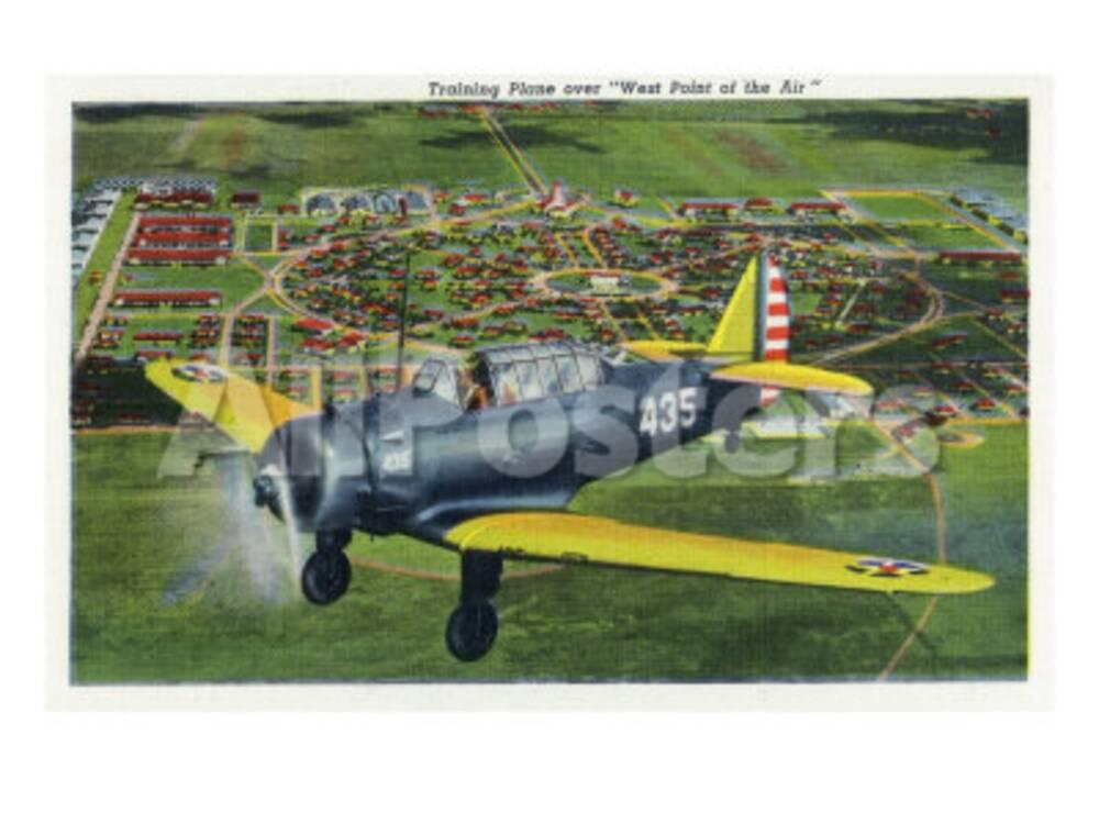 San Antonio Texas - View of a Training Plane over West San Antonio Texas - View of a Training Plane over West