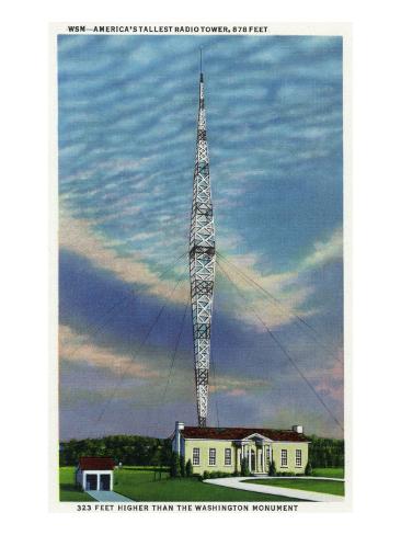 'Nashville, Tennessee View of the Wsm Radio Tower, America's Tallest