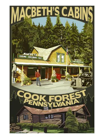 Macbeth S Cabins Cook Forest Pennsylvania Prints By Lantern