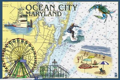 nautical maryland ocean chart city