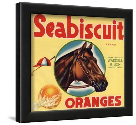 Lindsay California Seabiscuit Brand Horse Orange Citrus Fruit Crate Label Print