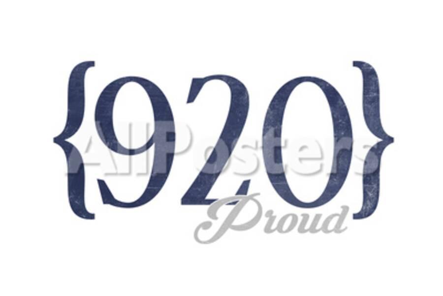 Green Bay Wisconsin 920 Area Code Blue Posters Lantern Press Allposters Com