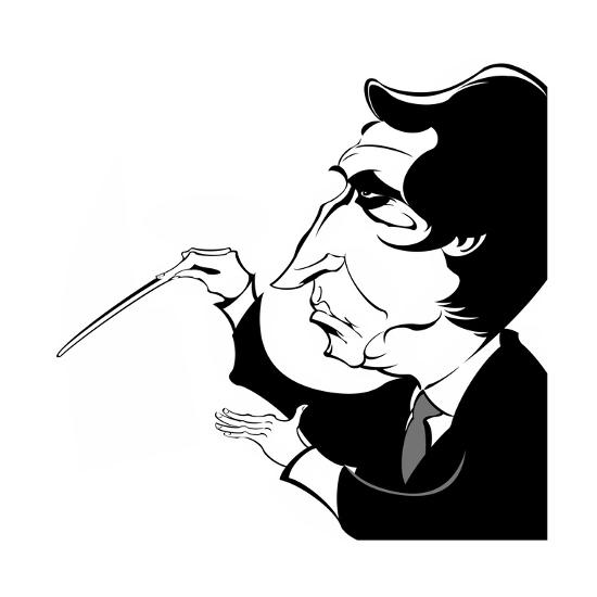 'Riccardo Muti - caricature of the Italian conductor ...