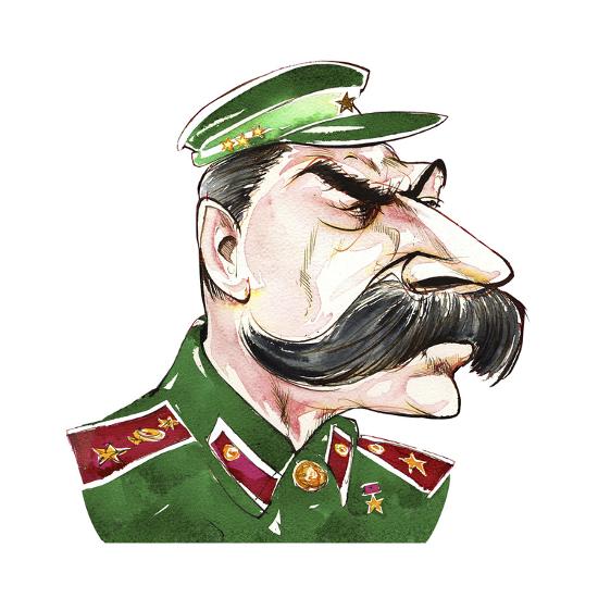 'Joseph Stalin colour caricature' Giclee Print Neale Osborne