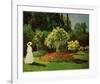 Signora in Giardino-Claude Monet-Framed Art Print