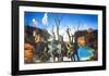 Reflections of Elephants-Salvador Dalí-Framed Art Print