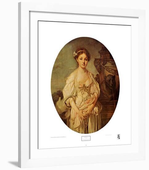 The Broken Jug-Jean-Baptiste Greuze-Framed Art Print