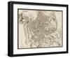 Sepia Map of Rome-null-Framed Art Print