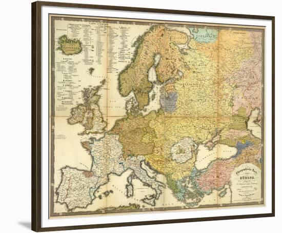 Ethnographische Karte von Europa, c.1847-Heinrich Berghaus-Framed Art Print