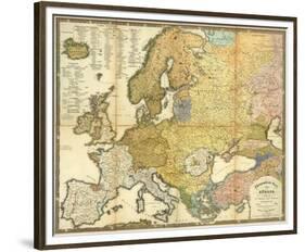 Ethnographische Karte von Europa, c.1847-Heinrich Berghaus-Framed Art Print