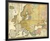 Ethnographische Karte von Europa, c.1847-Heinrich Berghaus-Framed Art Print