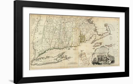 The Provinces of Massachusetts Bay and New Hampshire, Southern, c.1776-Thomas Jefferys-Framed Art Print