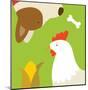 Farm Group: Hen and Dog-Yuko Lau-Mounted Art Print