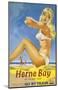 Herne Bay Girl in White Bikini-null-Mounted Art Print