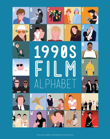 ★日本未入荷★ 映画ファン必見【BFI】90's Film alphabet tote Amazon.com: Frasier Alphabet Digital Poster Canvas Tote Bag