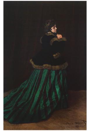 Claude Monet (The Woman in the Green Dress, Camille Doncieux) Art Poster  Print Photo | AllPosters.com
