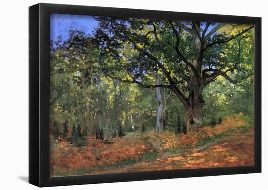 Claude Monet The Bodmer Oak Fontainbleau Forest Art Print Poster-null-Framed Poster