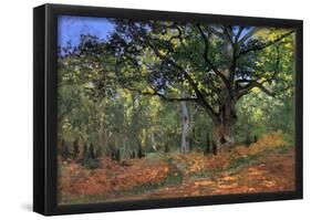 Claude Monet The Bodmer Oak Fontainbleau Forest Art Print Poster-null-Framed Poster