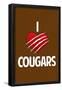 I Heart Cougars Humor Print Poster-null-Framed Poster