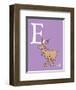 E is for Elk (purple)-Theodor (Dr. Seuss) Geisel-Framed Art Print