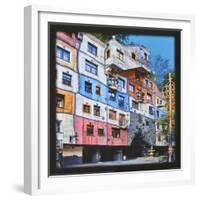 Hundertwasser-House, Vienna-Friedensreich Hundertwasser-Framed Art Print