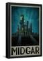 Midgar Retro Travel Poster-null-Framed Poster